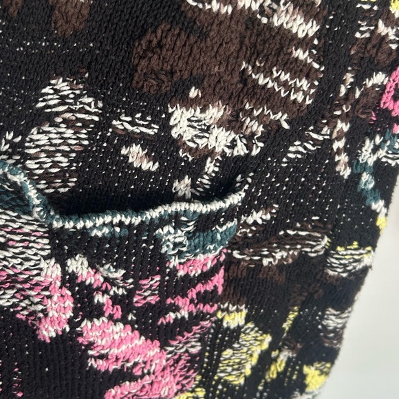 Free People XS Think Twice Cardigan Multi-Color Oversized Bohemian Hippie Boho - Picture 6 of 10